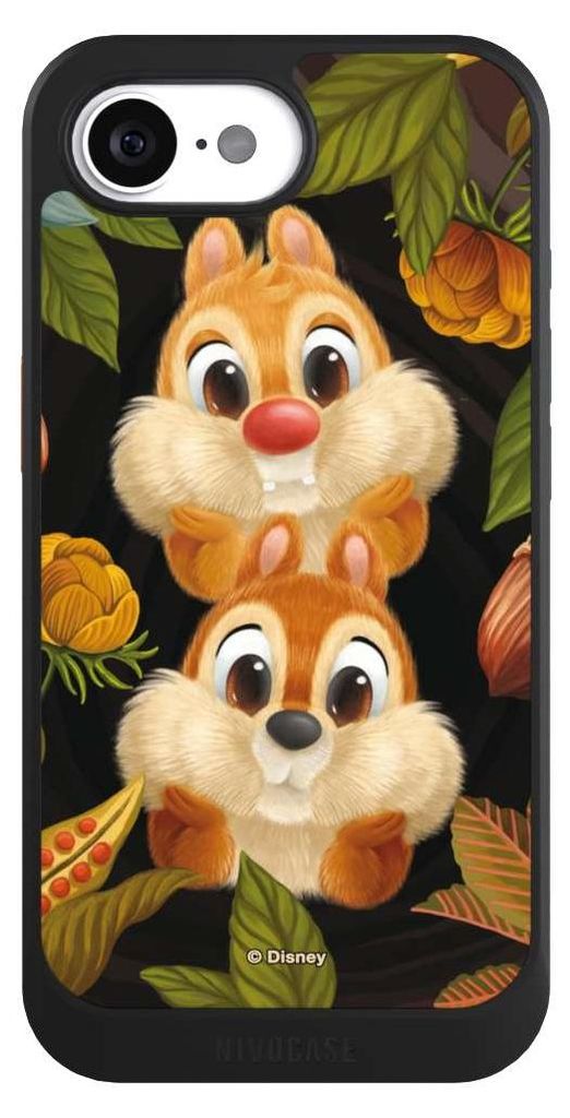 NIVOCASE Hülle für Apple iPhone 16e Handyhülle NIVOcore Case Schwarz Disney Offizielles Lizenzprodukt Chip und Chap
