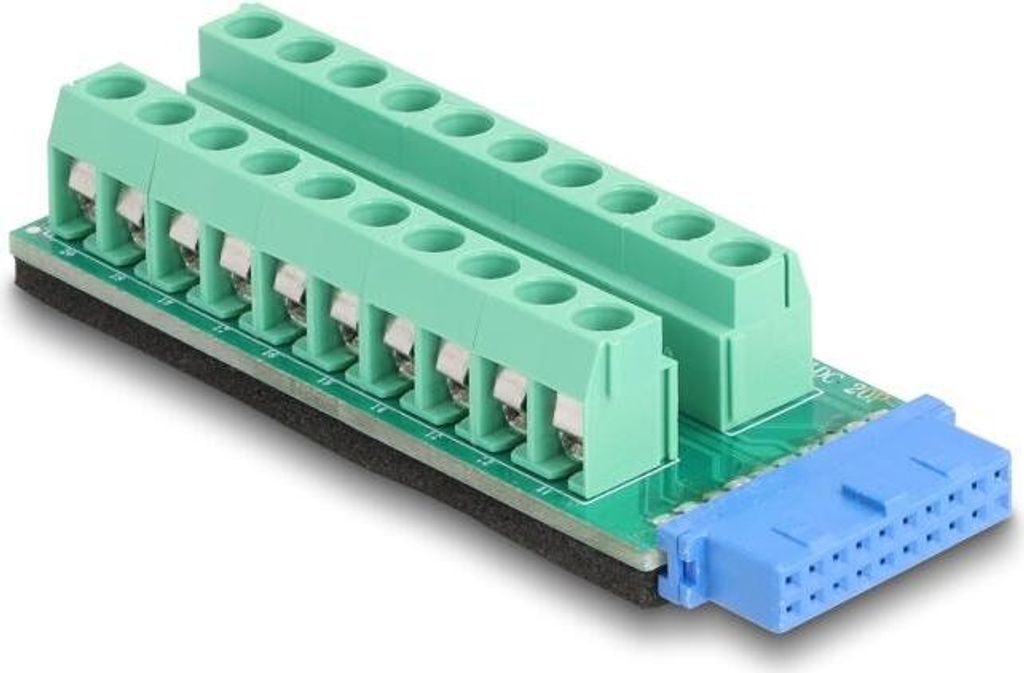 Delock USB Pfostenbuchse zu Terminalblock Adapter 20 Pin