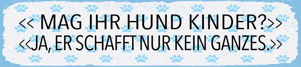 vianmo Holzschild 10x46 cm Mag Ihr Hund Kinder Ja