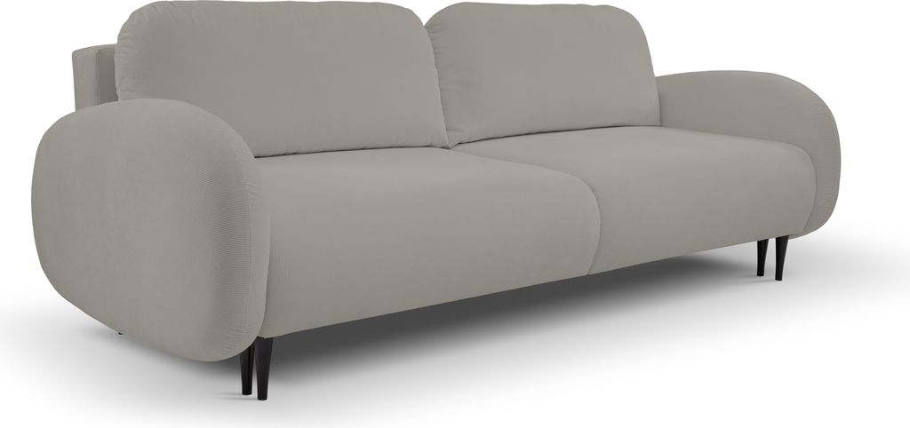 DomoHome SOFT Sofa 2-Sitzer Schlafsofa mit Schlaffunktion Bettkasten 2 Zierkissen – Eleganz Modernes Design für Wohnzimmer und Schlafzimmer Maß...