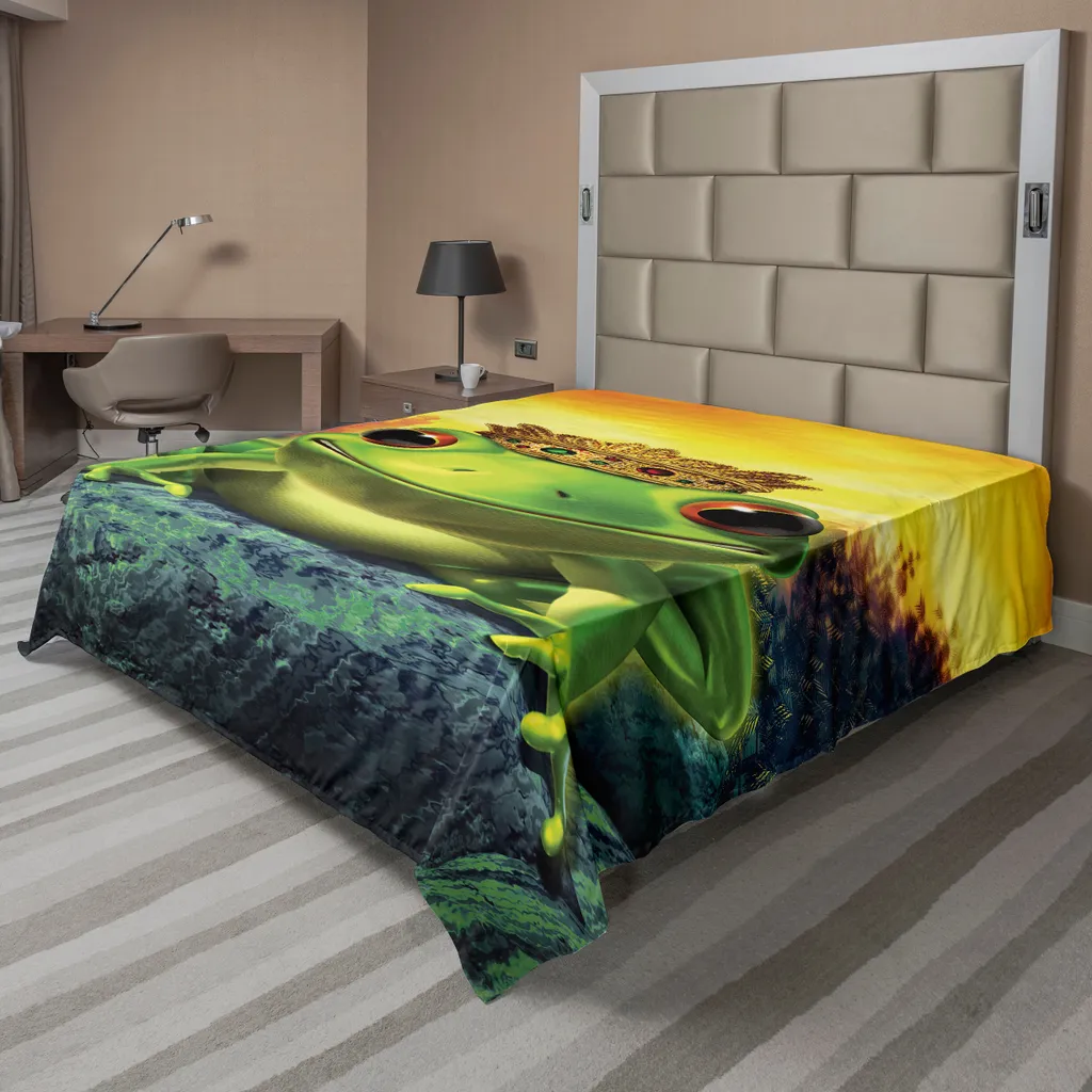 Drap de lit 1 pièce motif illustration conte de fées pour grand couchage