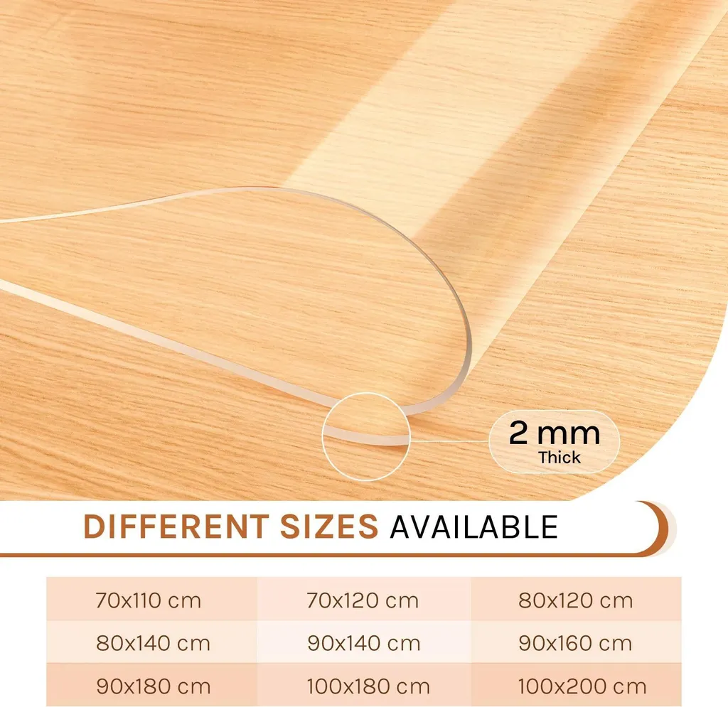 Protection pour table à manger rectangulaire en vinyle souple épais - 6