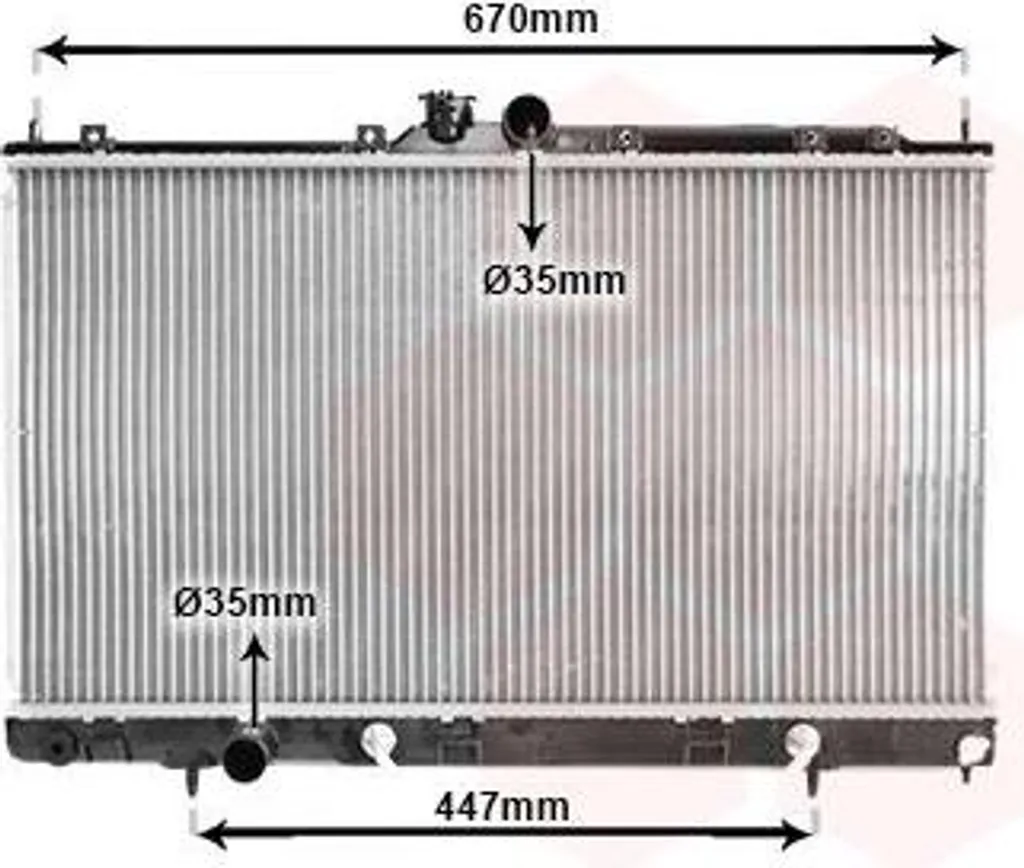 Radiateur moteur robuste Van Wezel 32002214 pour Mitsubishi Lancer VII