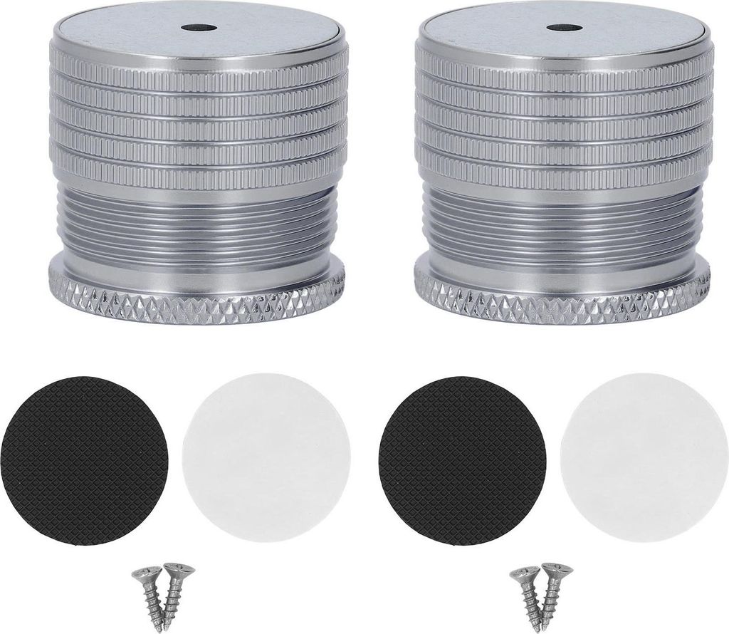 2 Stück Möbelerhöhung, 23–37 mm, verstellbar, 50–500 kg belastbar, Aluminiumlegierung, Bett, Sofa, Tisch, Stützbein, Platz, Grau