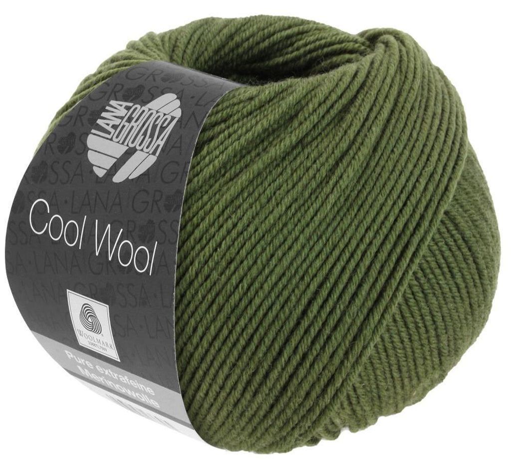 Lana Grossa - Cool Wool 2042 dunkeloliv Produktbild 