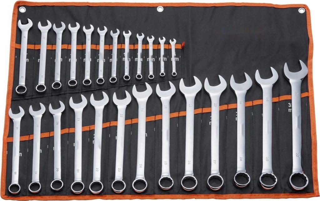 Premium Schlüsselsatz Ratschenschlüsselsatz 25-teilig - Metrisch 6-32mm - Perfekt für die Werkstatt