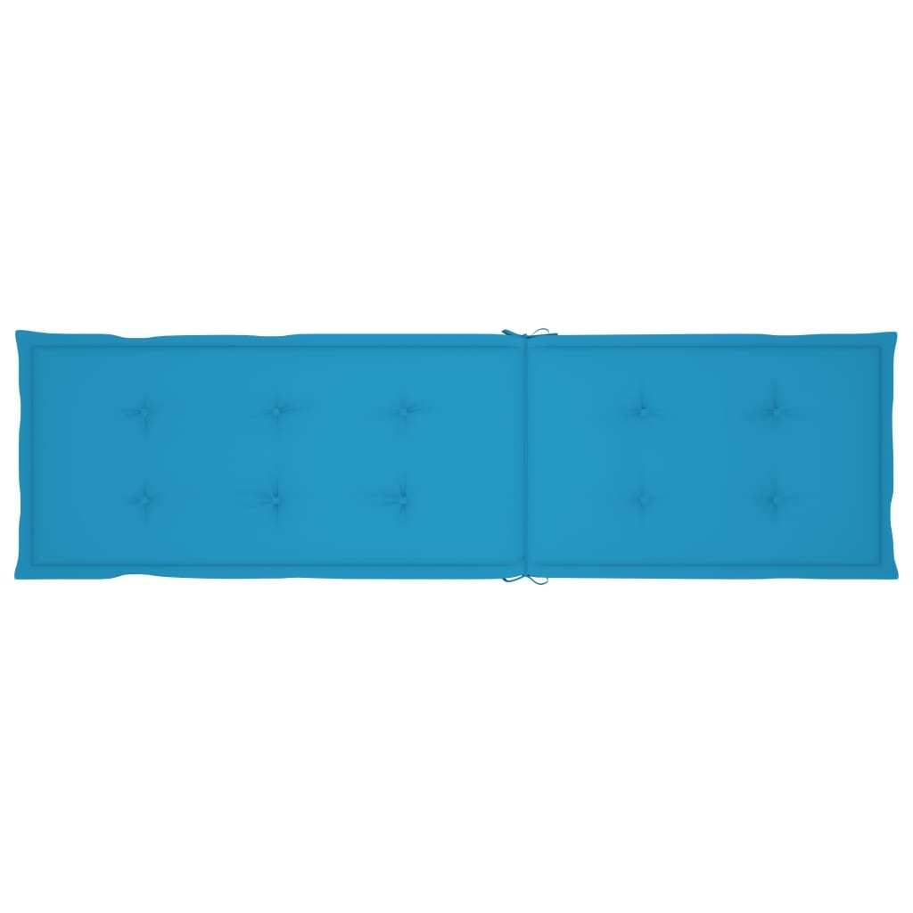Möbel Liegestuhl-Auflage Blau (75+105)x50x3 cm - Produktbild 4