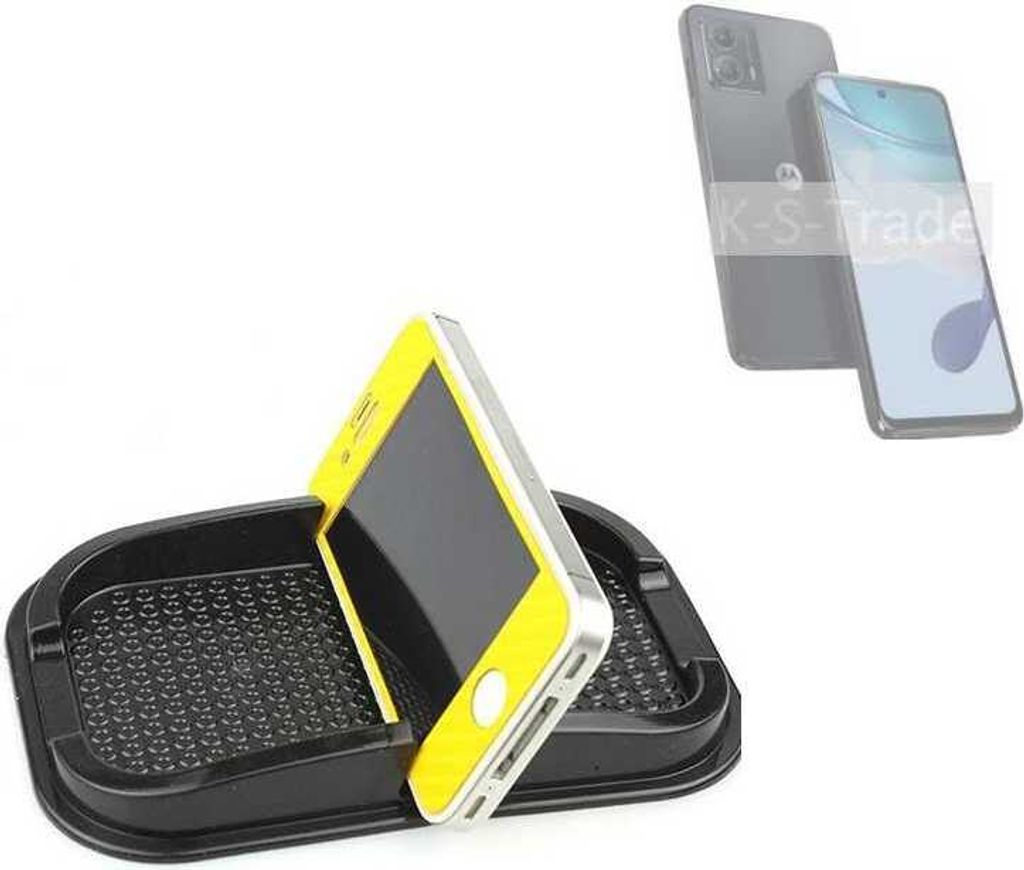 K-S-Trade Auto Anti Rutsch Matte Smartphone-Halter kompatibel mit Motorola Moto G53 5G Haft Pad Armaturenbrett Handy-Halterung Silikon