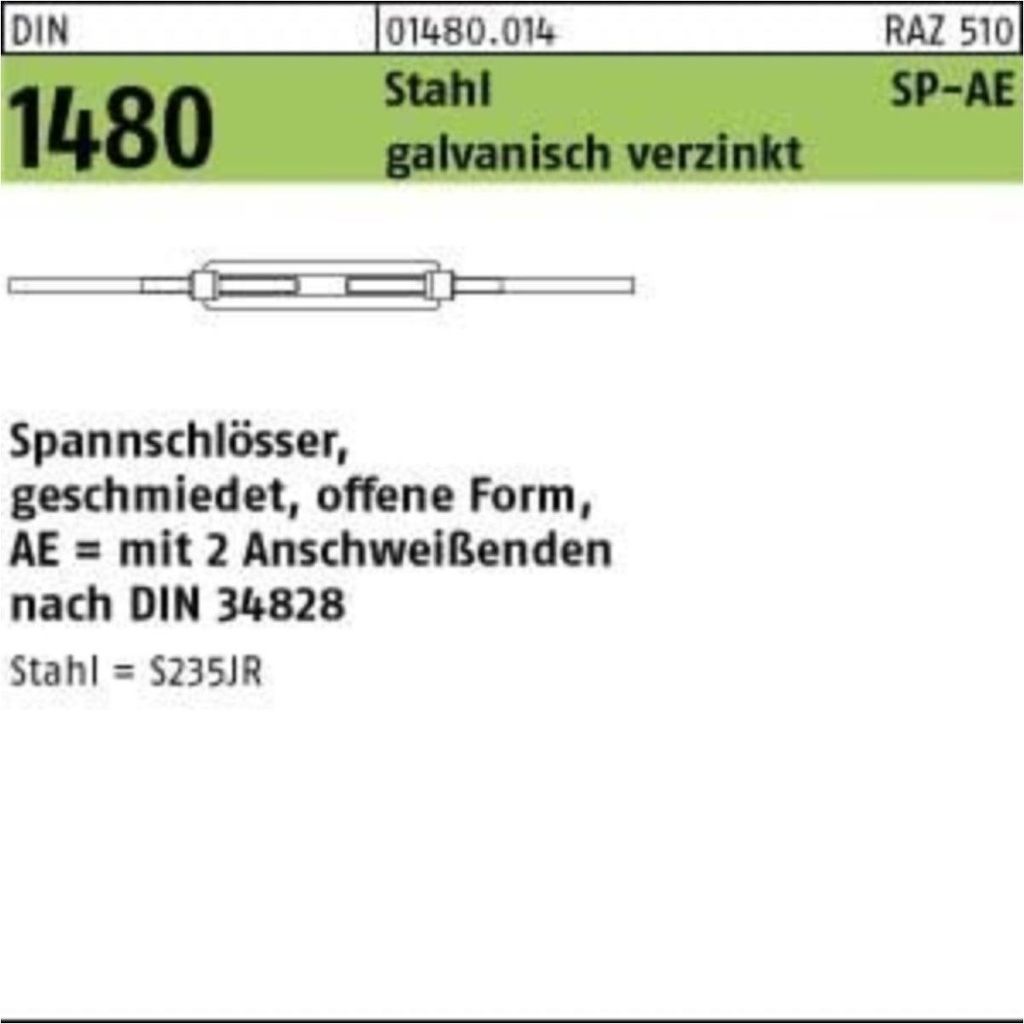 Reyher Spannschlösser DIN 1480 St. SP AE M 36 vz (1 Stück)