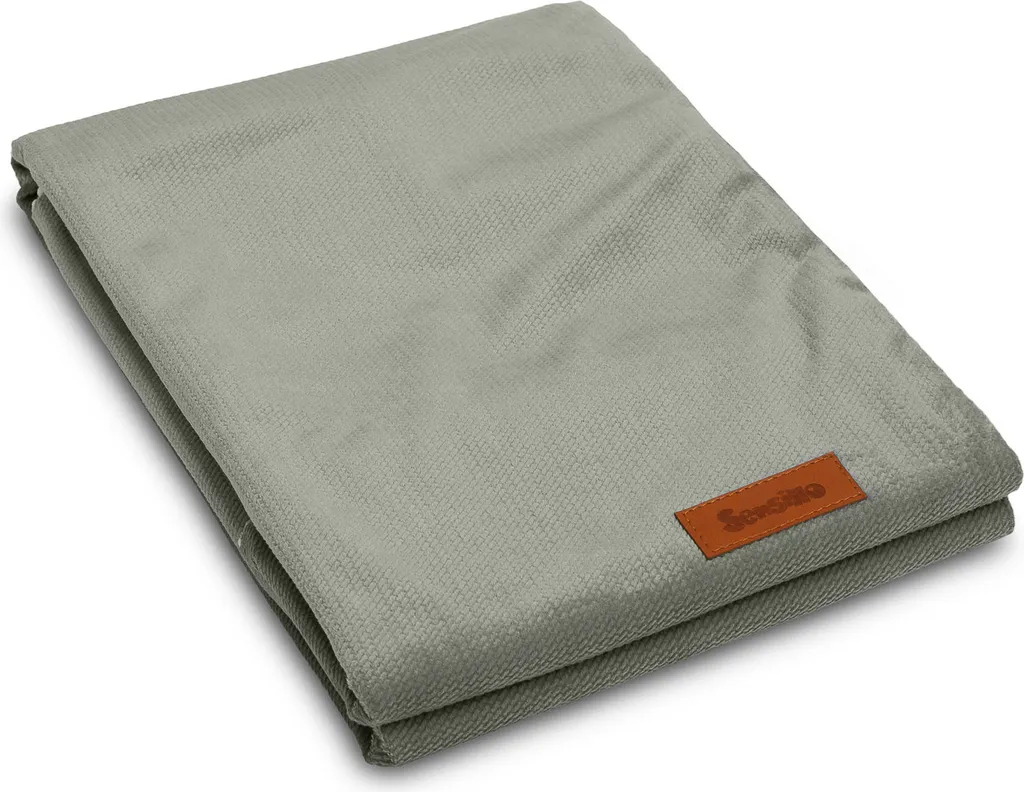 Couverture bébé douce en velours gris 75x100 cm idéal pour berceau