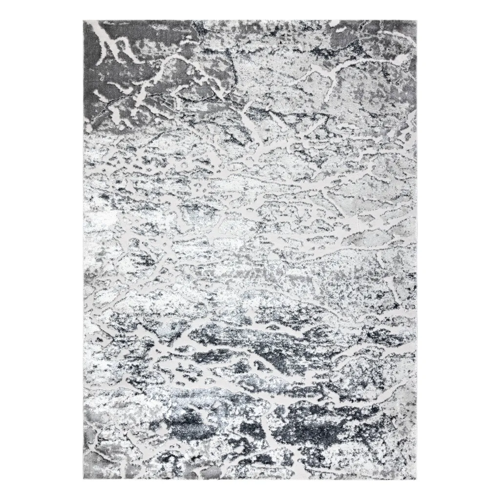 Tapis Gris MEFE 6182 - Texture Relief Structural et Molleton Double