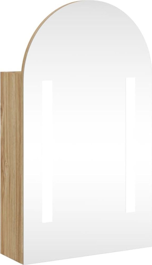 vidaXL Spiegelschrank mit LED-Beleuchtung Gewölbt Produktbild 