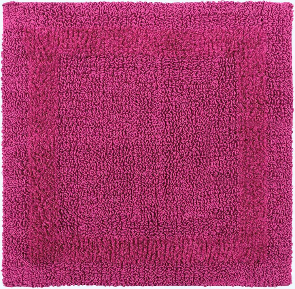 HOMESCAPES Duschvorleger himbeer 50x50 cm aus 100% Baumwolle