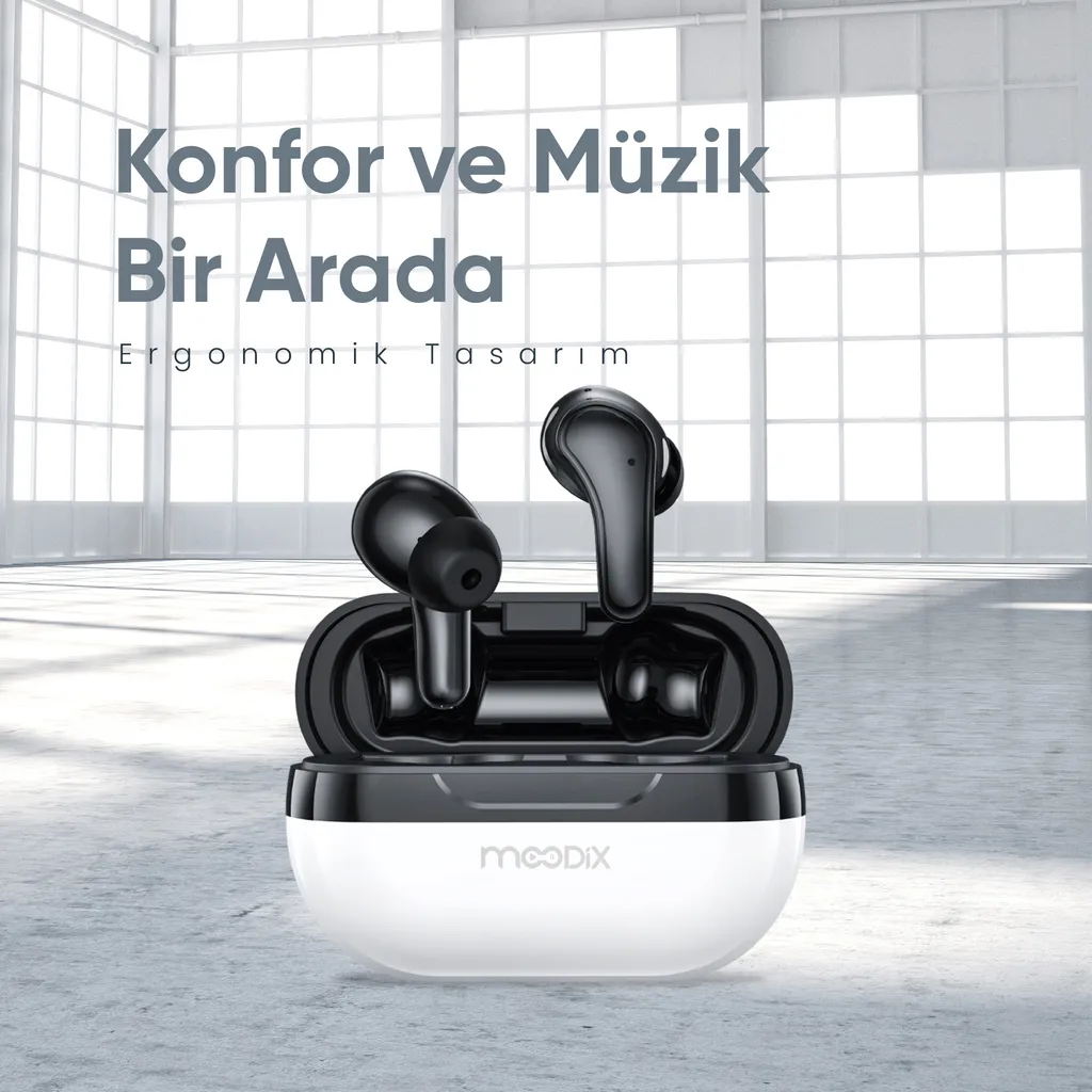 Écouteurs Bluetooth IPX4 Étanche avec Réduction de Bruit Active Moodix - 2
