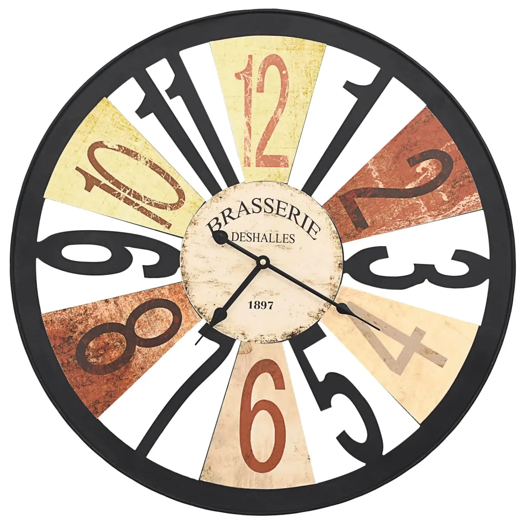 Horloge murale 60 cm multicolore métal pour dynamiser votre bureau pro