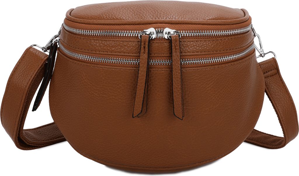 Bauchtasche (GSL-305) Klein Umhängetasche Klein Kunstleder Italy-Design BROWN