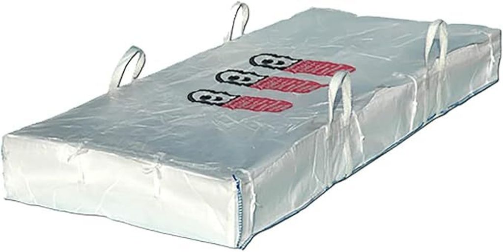 Lacers Big Bags 10 Stück - Plattenbag Asbest -Traglast - bis 1500 kg - Schüttgutbehälter, Transportsack, Entsorgungssack | 320x125x30 cm