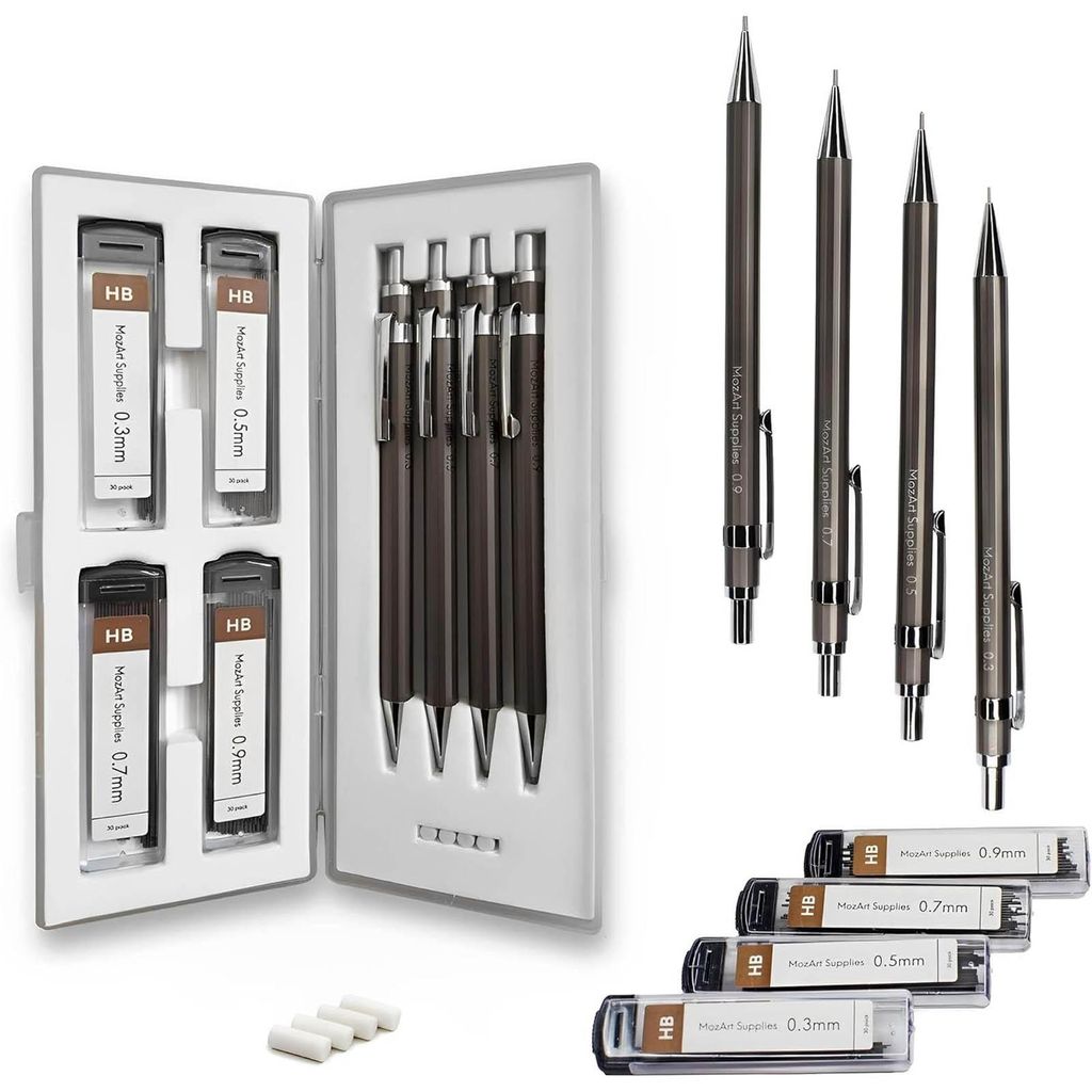 4er Set MozArt Supplies Metall Druckbleistift mit Produktbild 