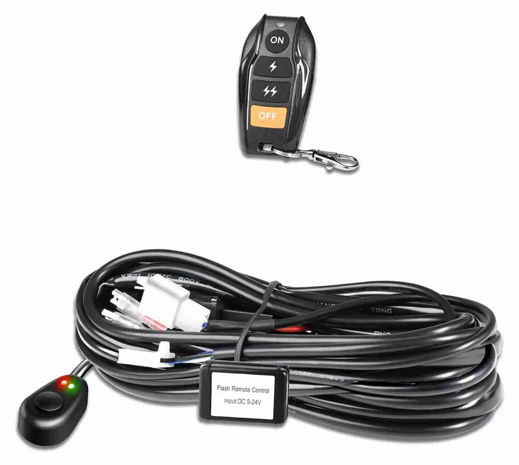 Faisceau de câblage LED 18AWG avec télécommande sans fil - Kit 3m
