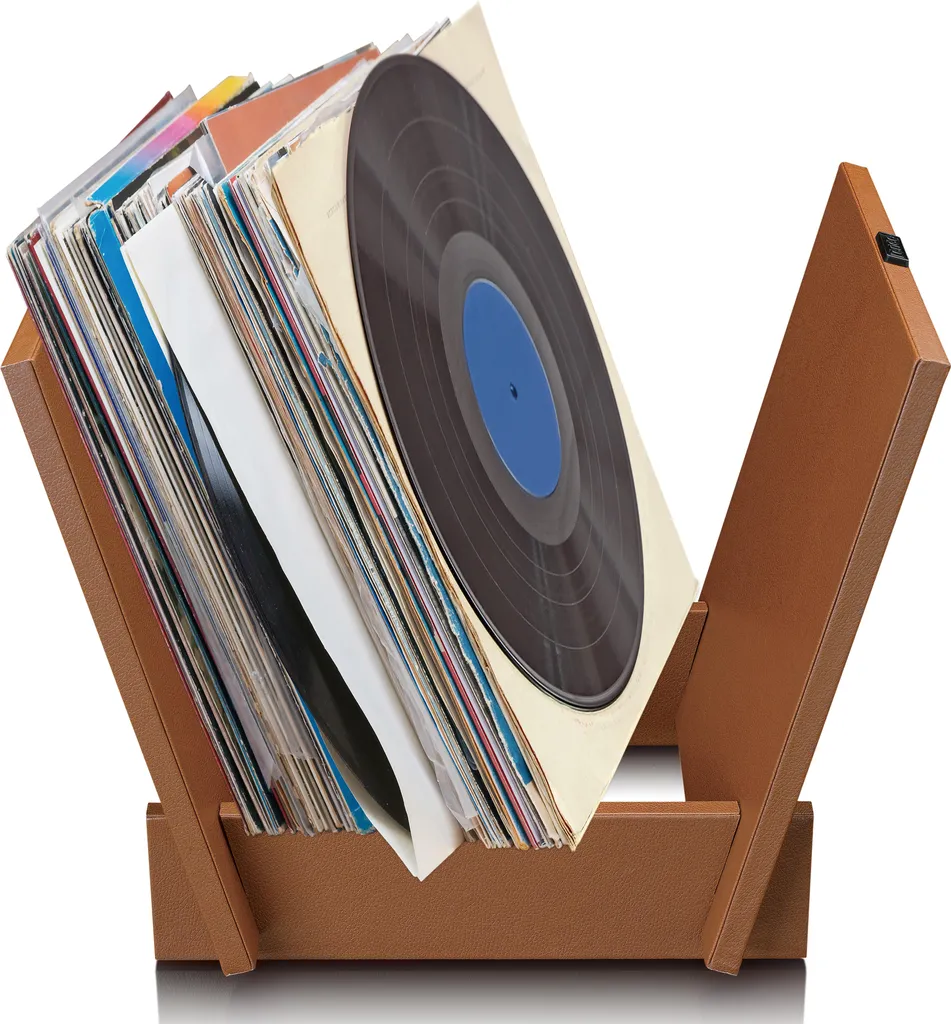 Rangement Vinyle Lenco TTA-040BN Capacité 40 LP Support Bois Brun