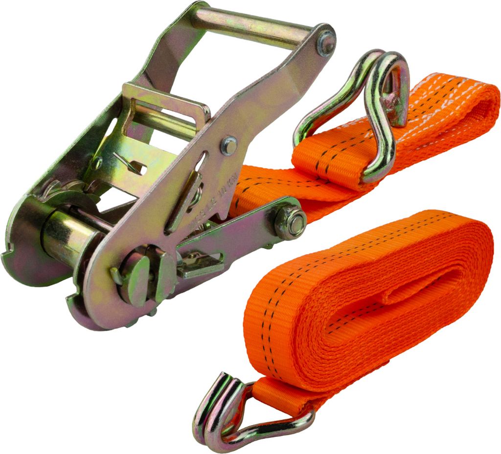 Spanngurt mit Ratsche und Haken | 35mm breit | 6m lang | bis 2000kg | Zurrgurte für Ladungssicherung | Spanngurte Haken | Gurtband | Spanngurt 6m