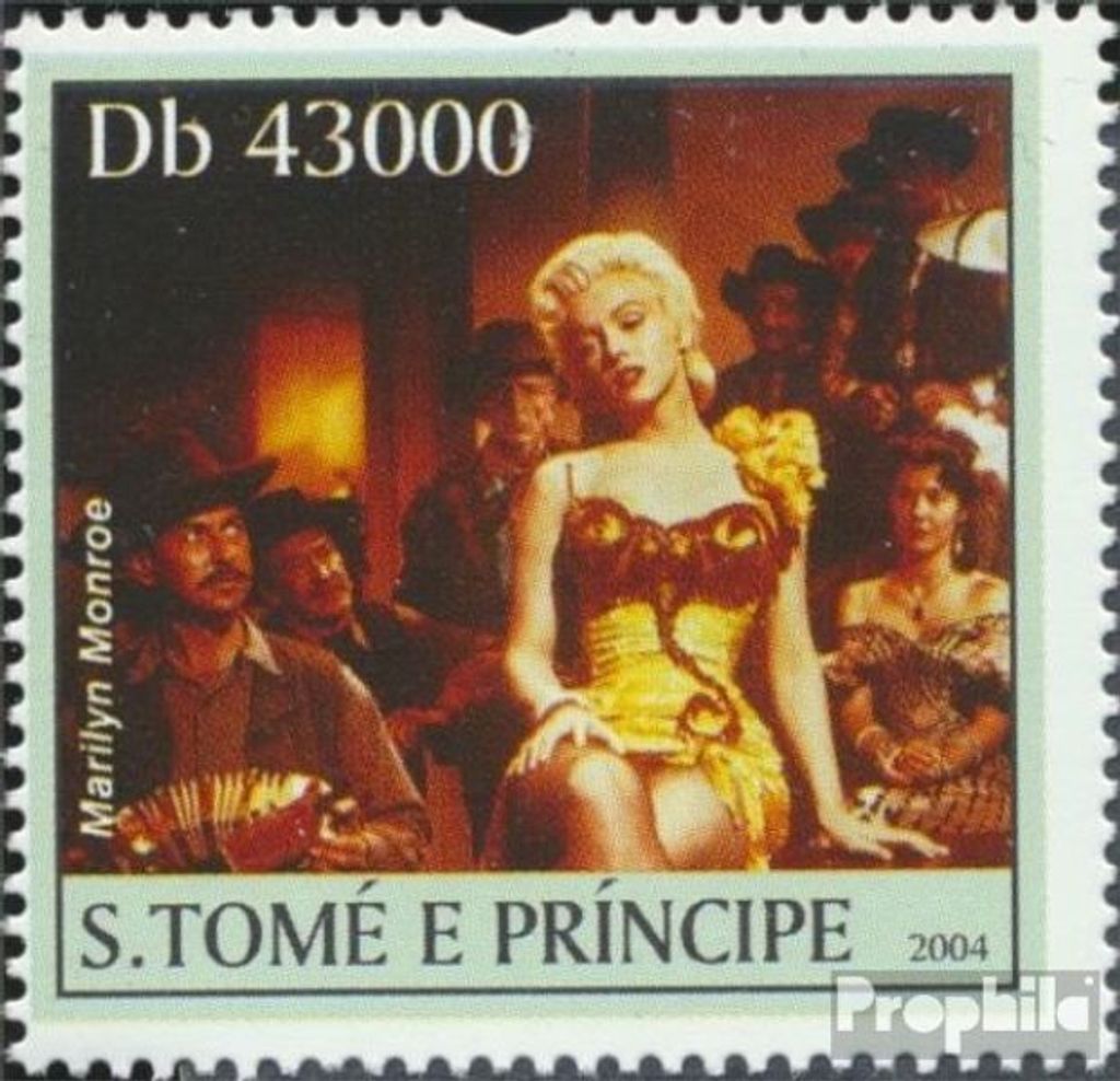 Briefmarken Sao Tome e Principe 2004 Mi 2657 (kompl.Ausg.) postfrisch Marilyn Monroe