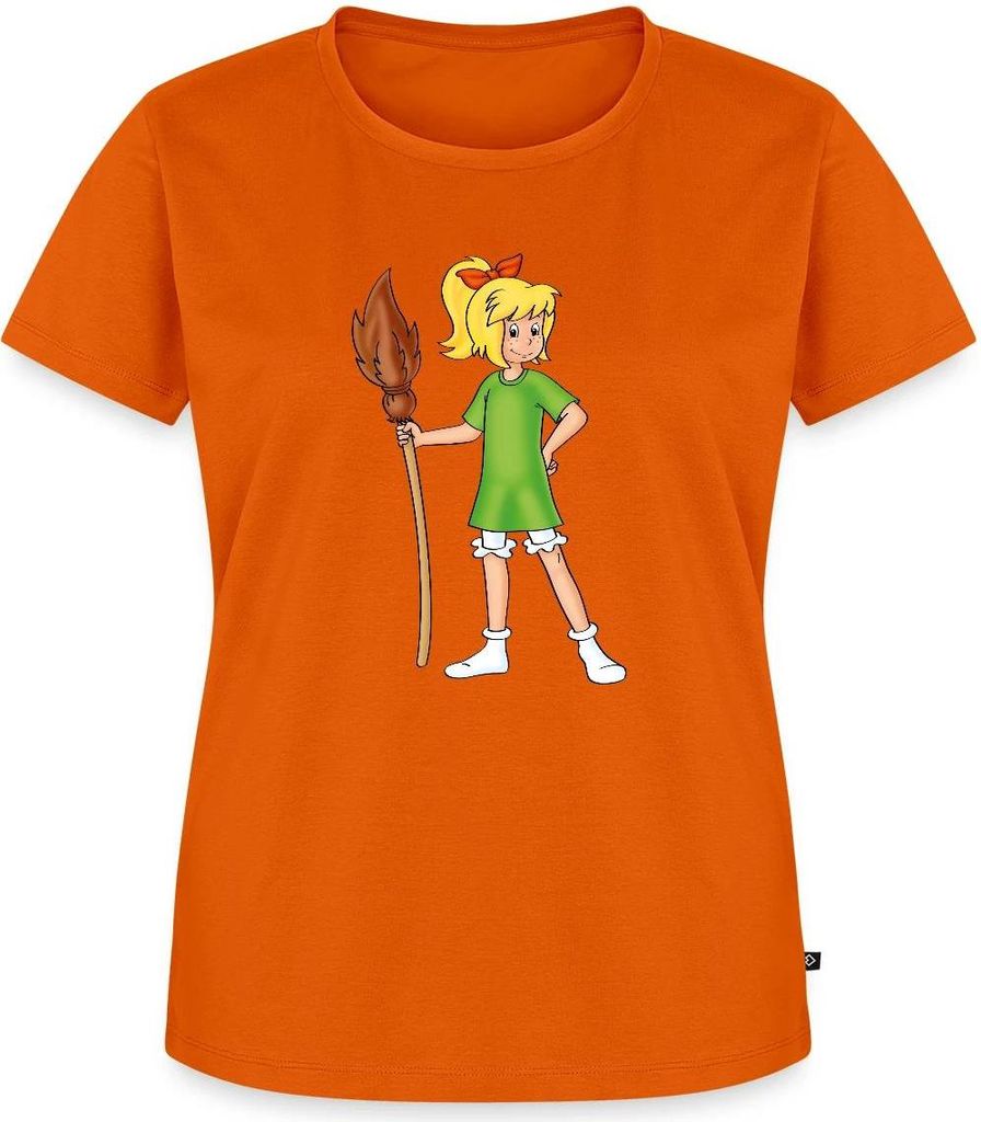Spreadshirt Bibi Blocksberg Mit Ihrem Besen Kartoffelbrei Frauen Premium T-Shirt, XS, Orange