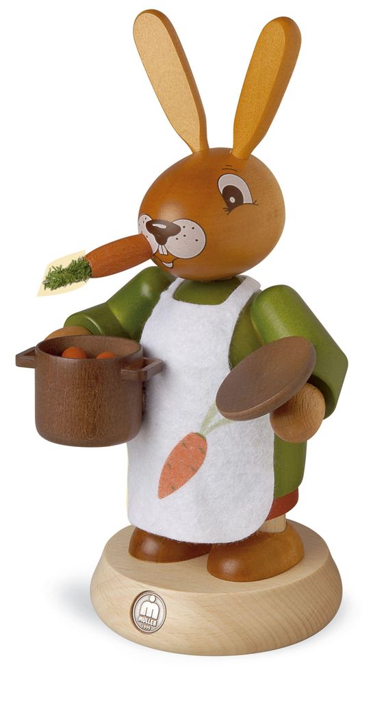 Räucherfigur Räucherhasenfrau farbig groß (BxH):11x19cm NEU
