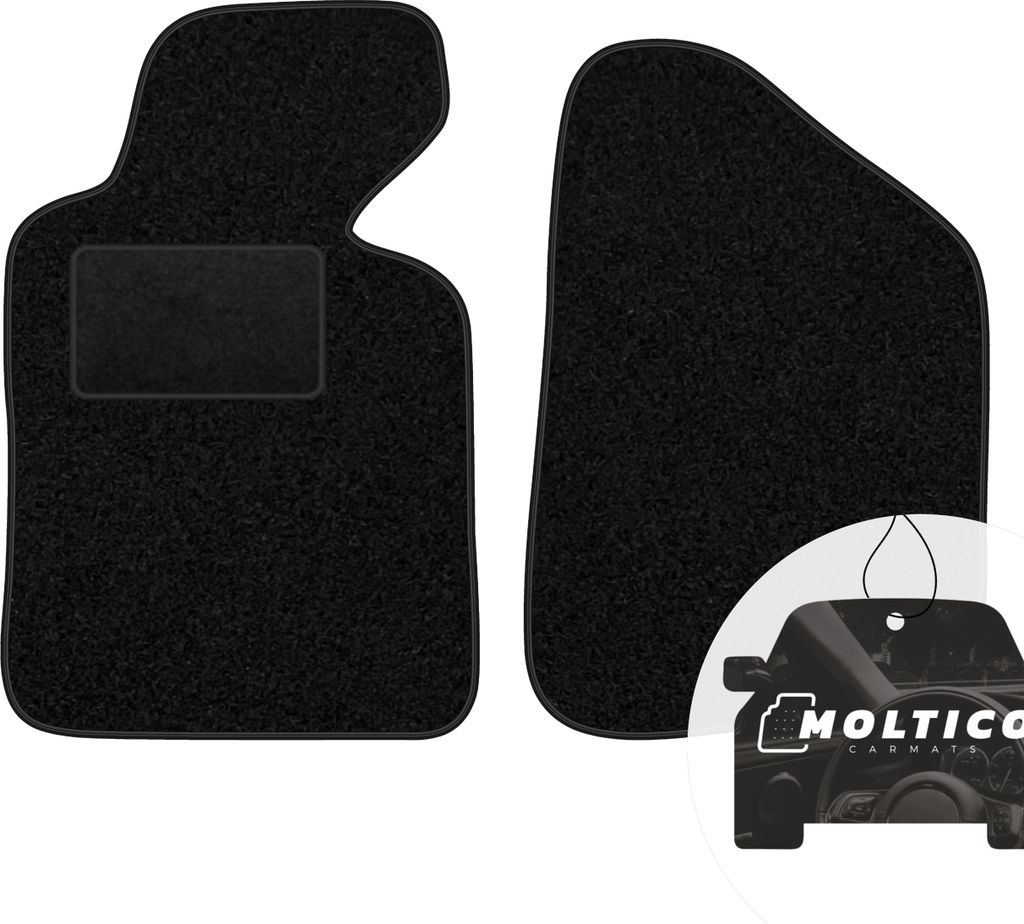 moto-MOLTICO Vorne Fußmatten Auto Velours Autoteppiche Schwarz Automatten Set 2-teilig passend für Renault Safrane 1996-2002