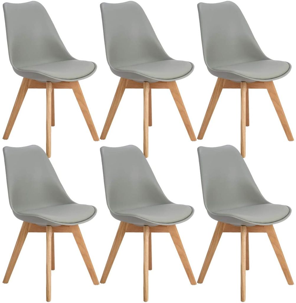 2 4 6er Skandinavisch Stuhl Esszimmerstühle Küchenstühle Wohnzimmerstuhl Weiß 