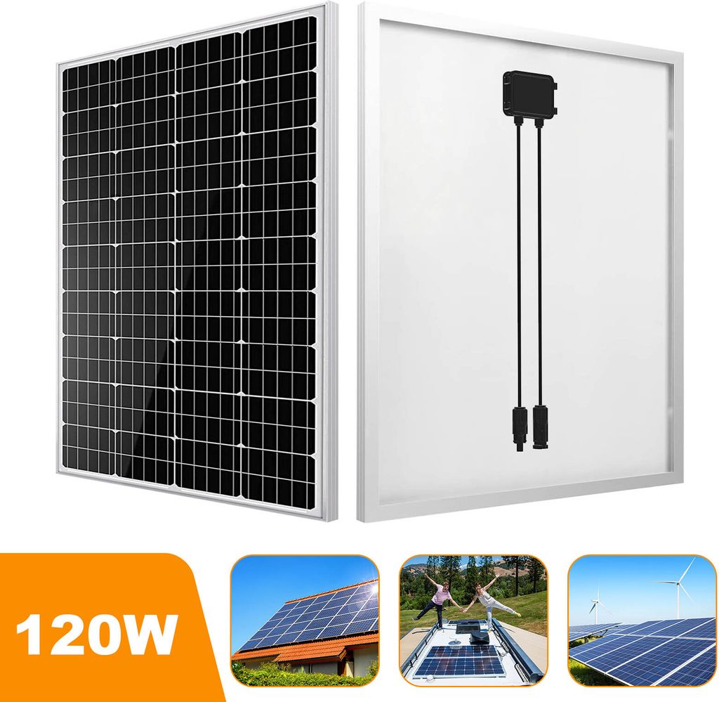 120W Solarmodul Solarpanel PV Solarzelle Monokristallin Photovoltaik Wohnmobil 0% MwSt