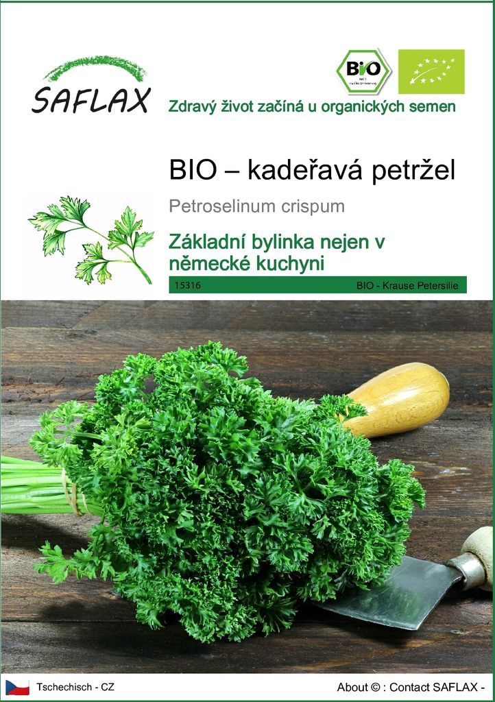 SAFLAX - BIO – kadeřavá petržel - Petroselinum crispum - Obrázek produktu 