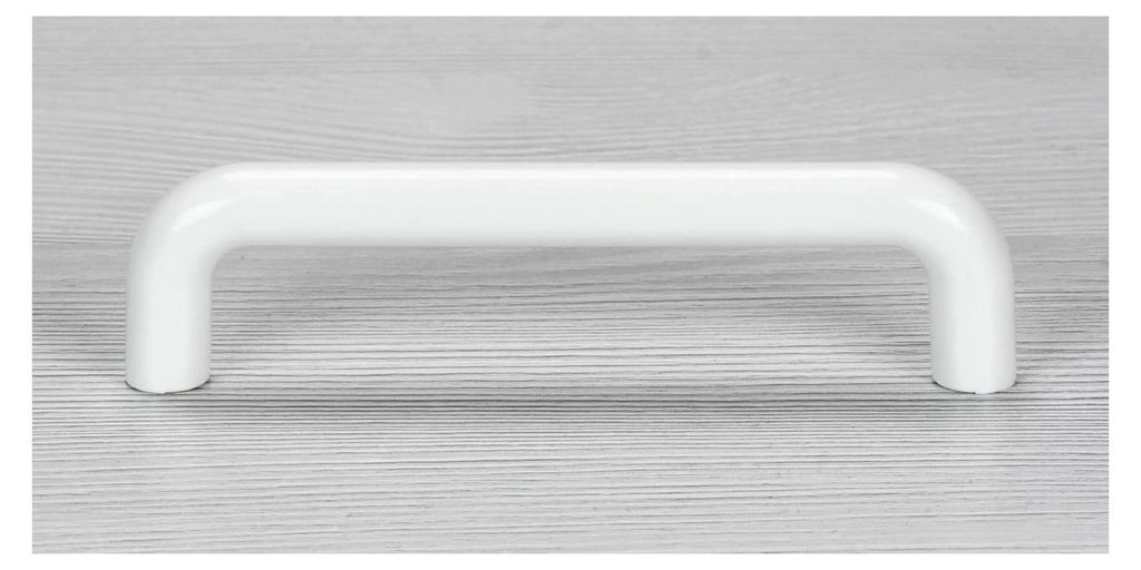 Schubladengriffe 10 Stück - Möbelgriffe in Weiß aus robustem Kunststoff, 96 mm Lochabstand, moderner Griff für Schubladen, Kommoden und Schränke