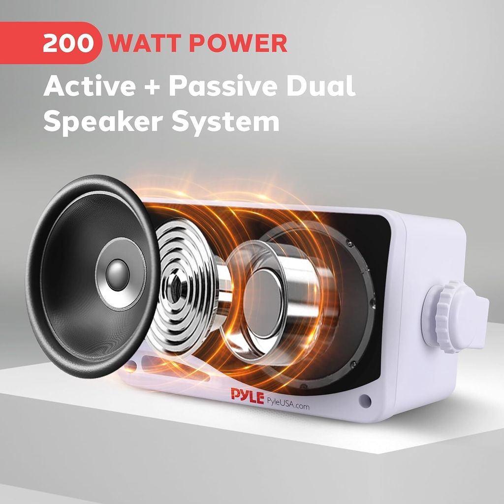 Pyle Wasserdichter kabelloser Bluetooth-Lautsprecher für Produktbild 5