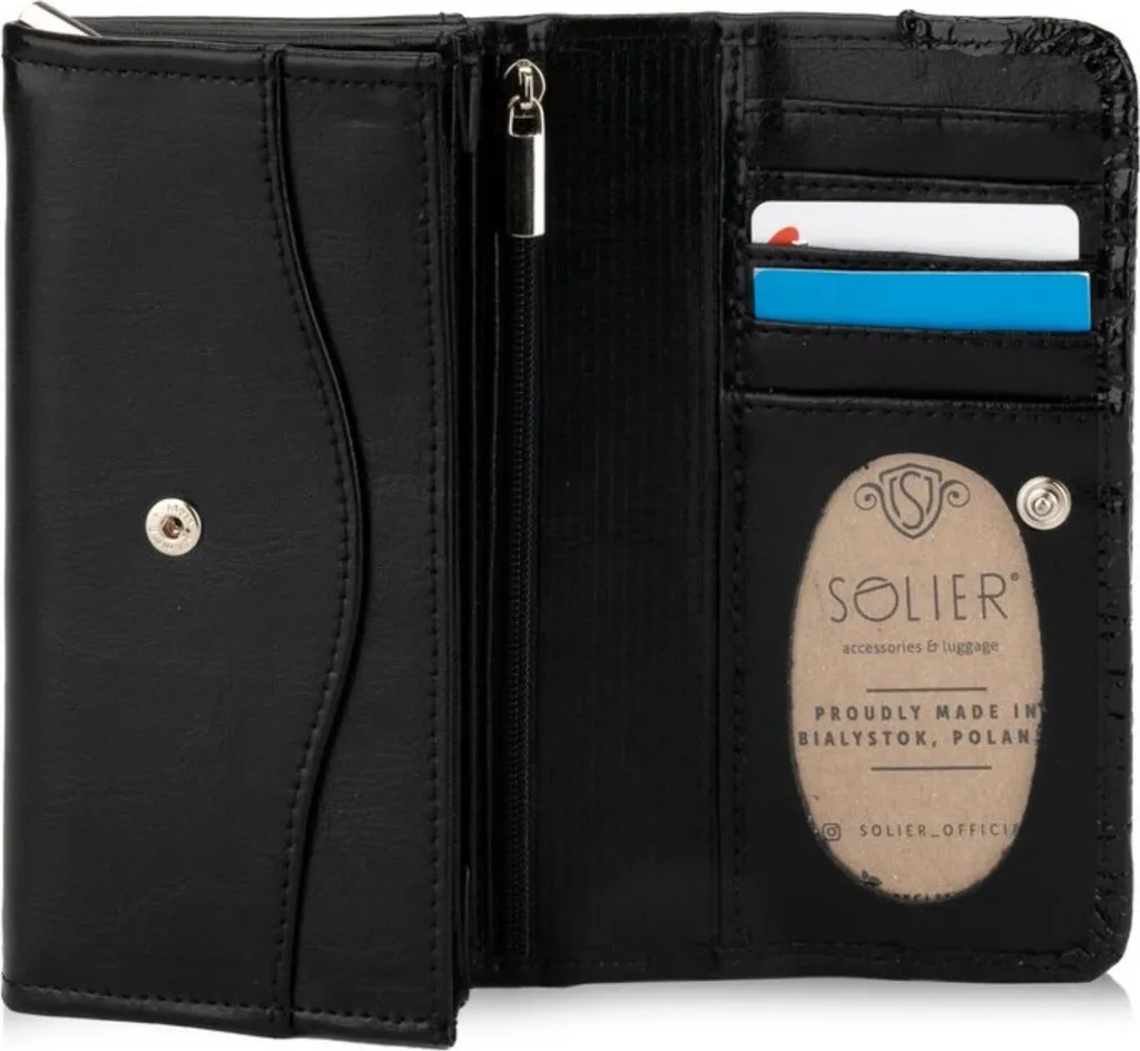 Solier MERLITZ564790 Portefeuille fin avec compartiments cartes variés - 4