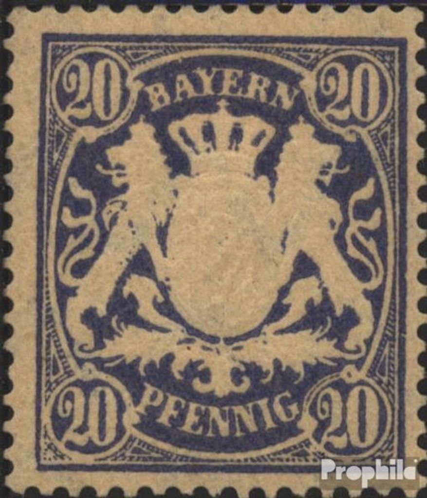 Briefmarken Bayern 1888 Mi 57B x gestempelt Staatswappen