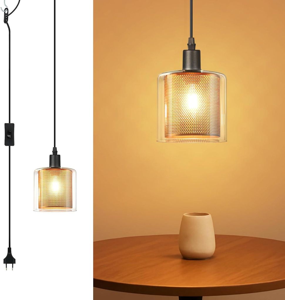ZMH Lampe à suspendre Vintage Lampe à suspendre 1 flamme : Image du produit 