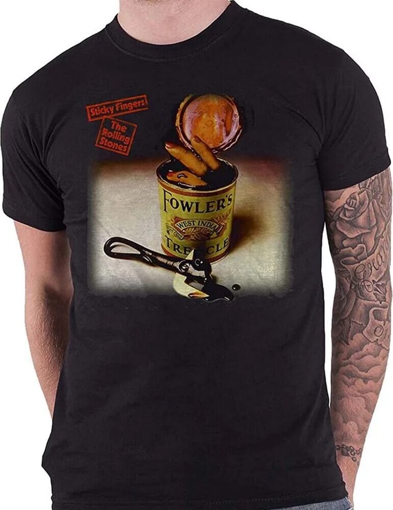 The Rolling Stones - "Sticky Fingers Treacle" T-Shirt für Herren/Damen Uni RO1260 (S) (Schwarz)
