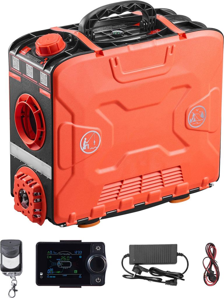 SucceBuy Diesel-Luftheizung 8 kW DC 12 V tragbares Komplettsystem mit Bluetooth-App-Steuerung, Fernbedienung und LCD-Bildschirm, 4,5 L Kraftstoffta...
