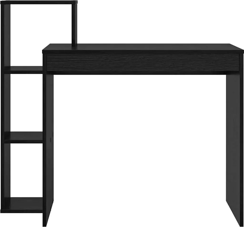 Scrivania Rovere Nero 100x40x90 cm | Mobile Ufficio Salvaspazio Design - 5