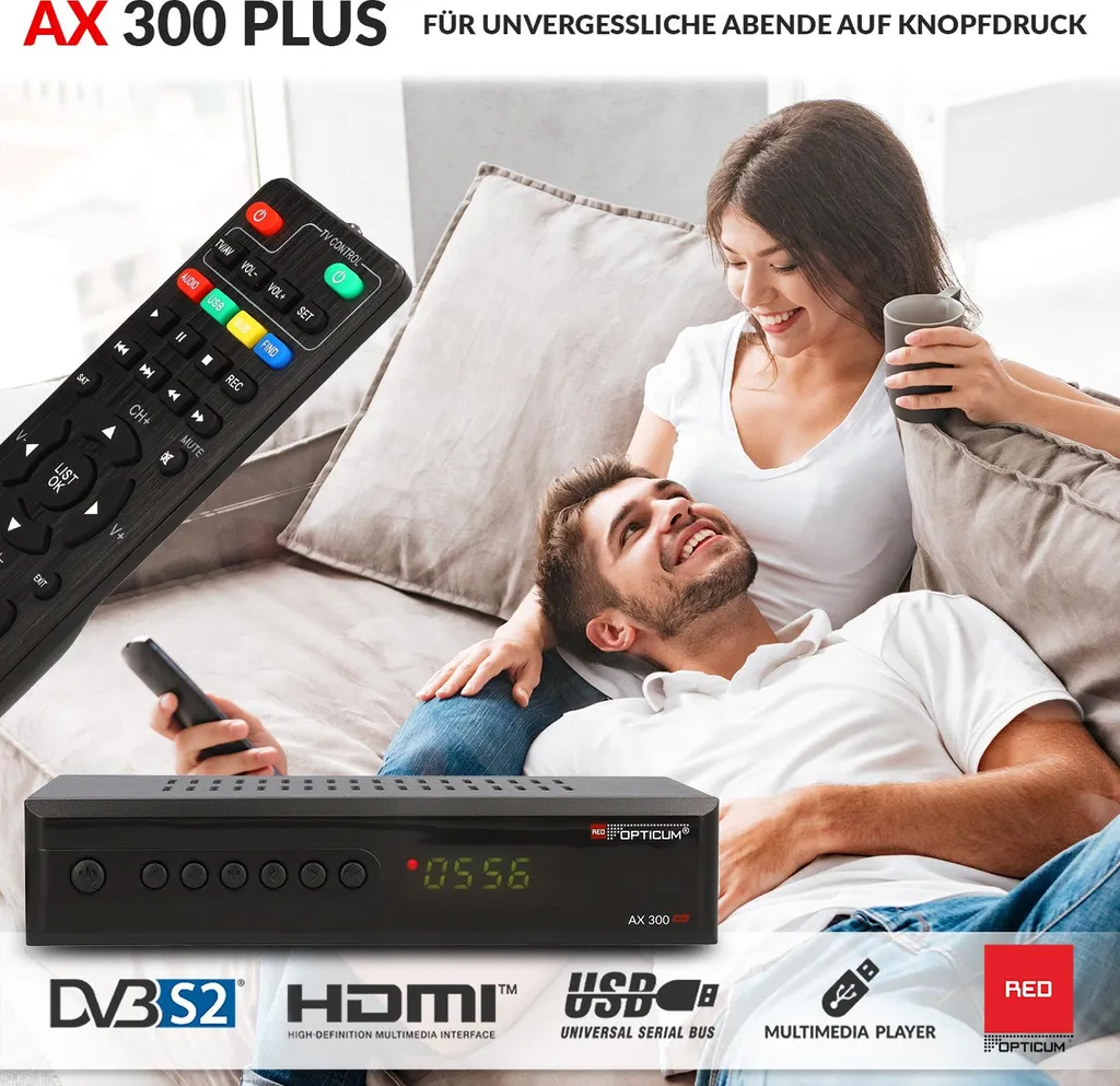 Décodeur Satellite HD Opticum AX300 compact pour chaînes TV gratuites - 8