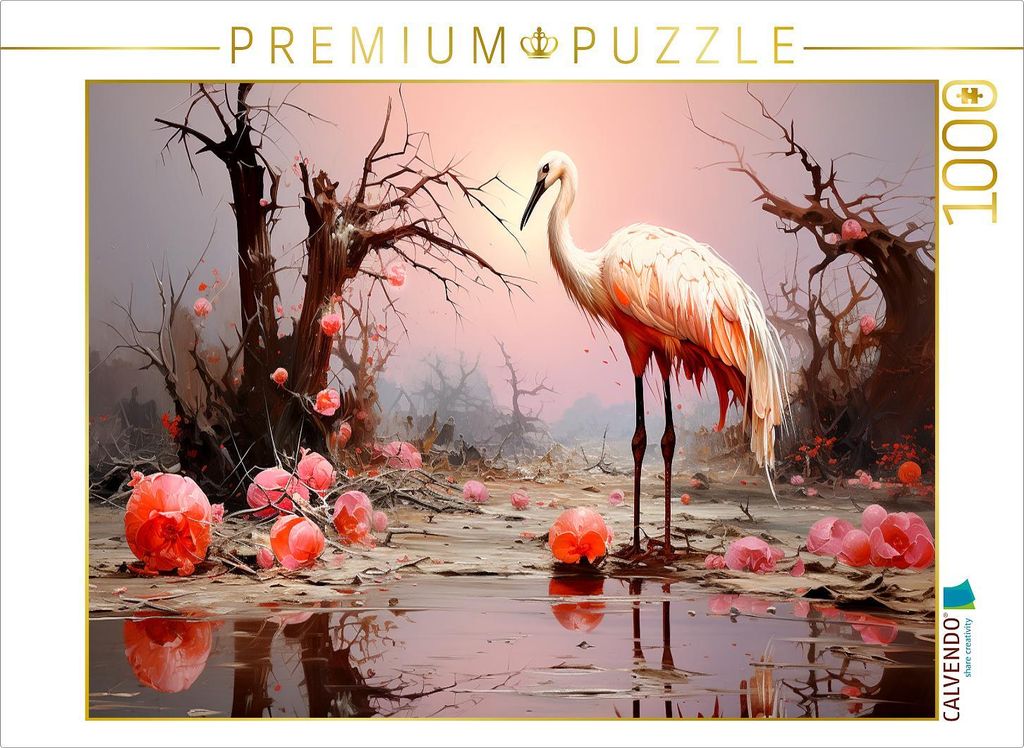 CALVENDO Puzzle Rosa Gefieder | 1000 Teile Lege-Größe 64x48cm Foto-Puzzle für glückliche Stunden