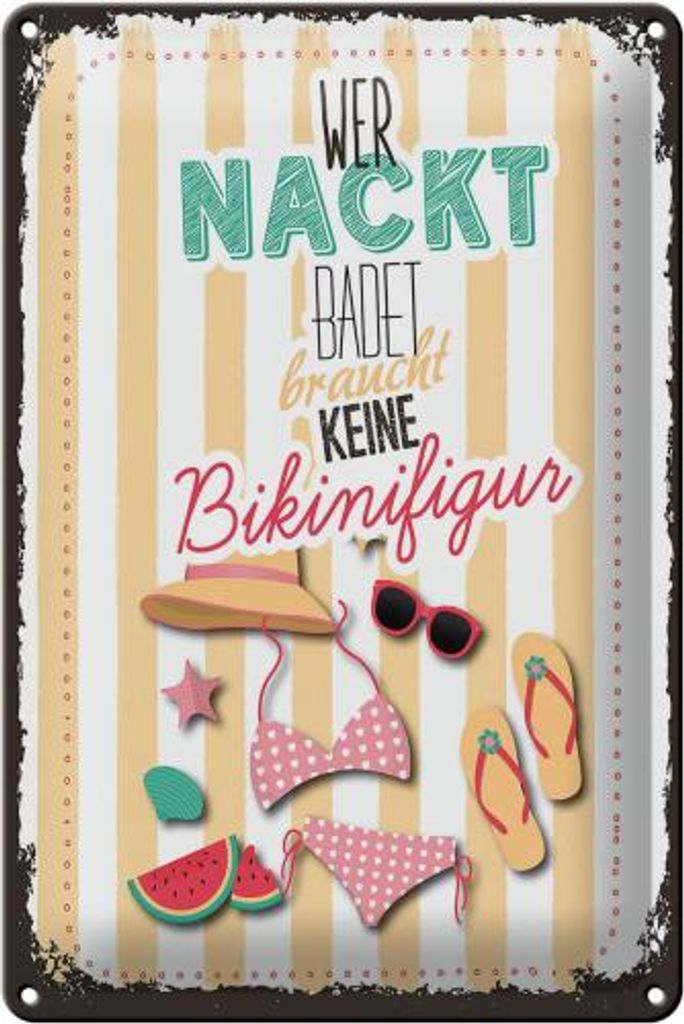 Blechschild Spruch wer nackt badet keine Kaufland.de