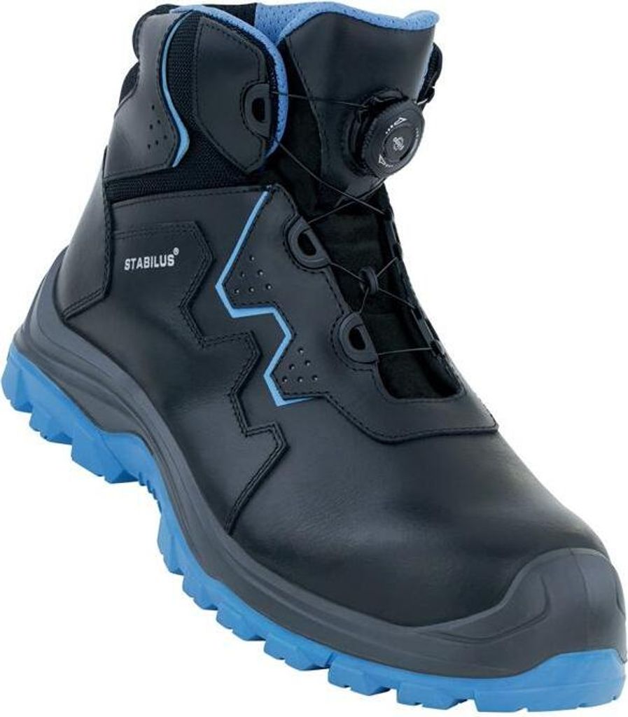 STABILUS Stiefel ALEX MID BLUE TWIST S3s, Größe 48, Schutzstufe:S3, Größe:40, Farbe:schwarz-blau, Weite:nv