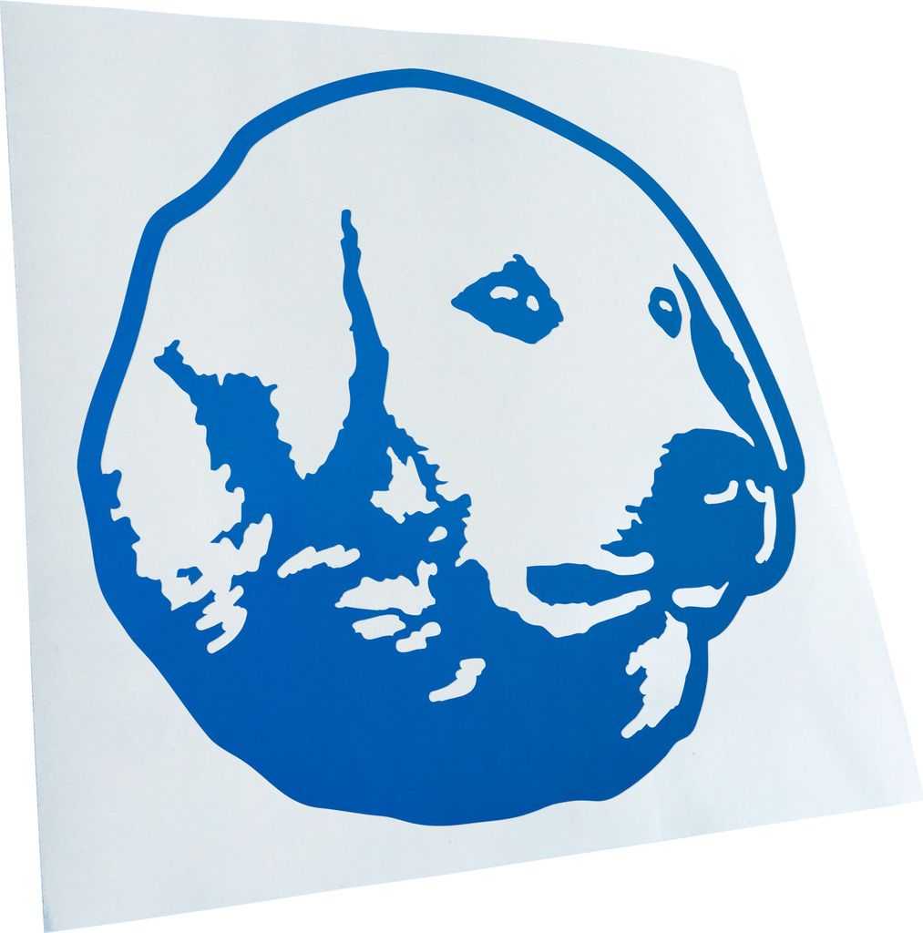 Kiwistar - Autoaufkleber - kuvasz Hund - Blau - 50x50cm - Aufkleber für Auto, Laptop, Fahrrad, LKW, Motorrad mehrfarbig JDM Decal Racing