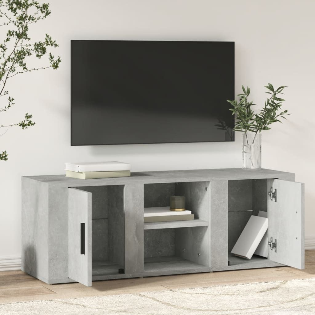 "im Sonderangebot"TV-Schrank Industriestil - CLORIS - Fernsehenschrank - Betongrau 100x31,5x35 cm Holzwerkstoff - NeuMöbel9194352