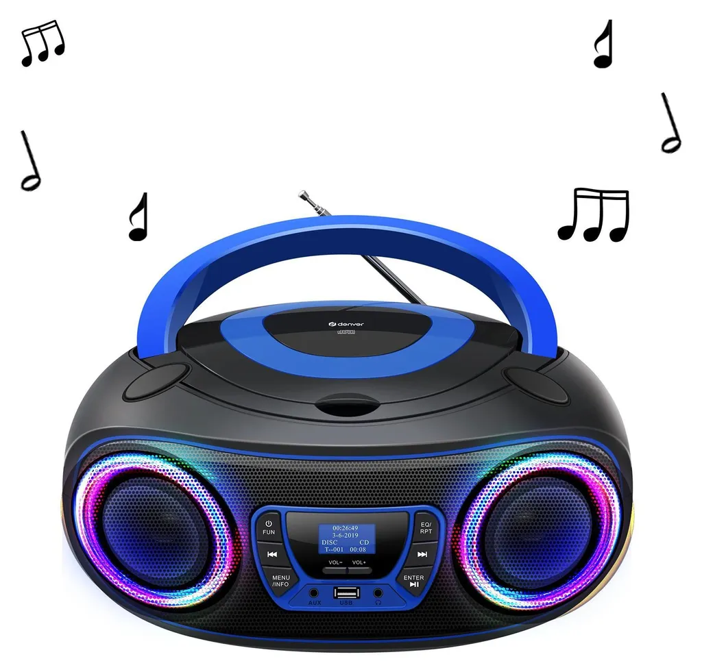 Radio DAB+ sans Interférences et Bluetooth Inter Sales TDB-212BU Bleue - 11