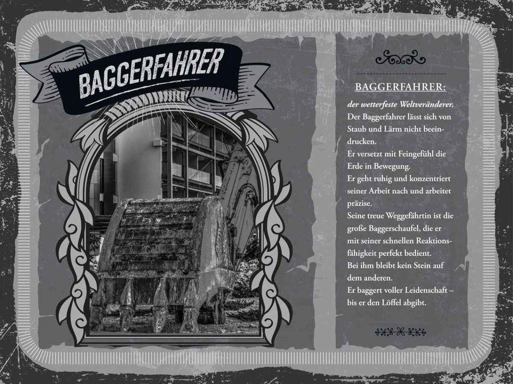 vianmo Holzschild 30x40 cm Baggerfahrer Staub Lärm baggert Produktbild 