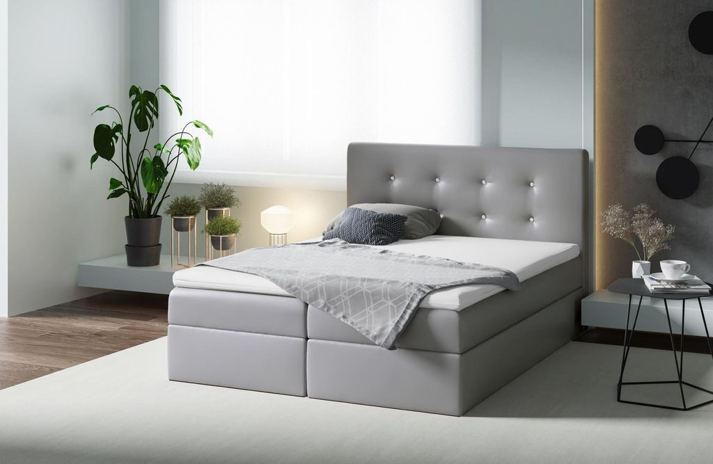 Boxspring Bett Doppel Hotel Möbel Betten Schlafzimmer Einrichtung big 200x200