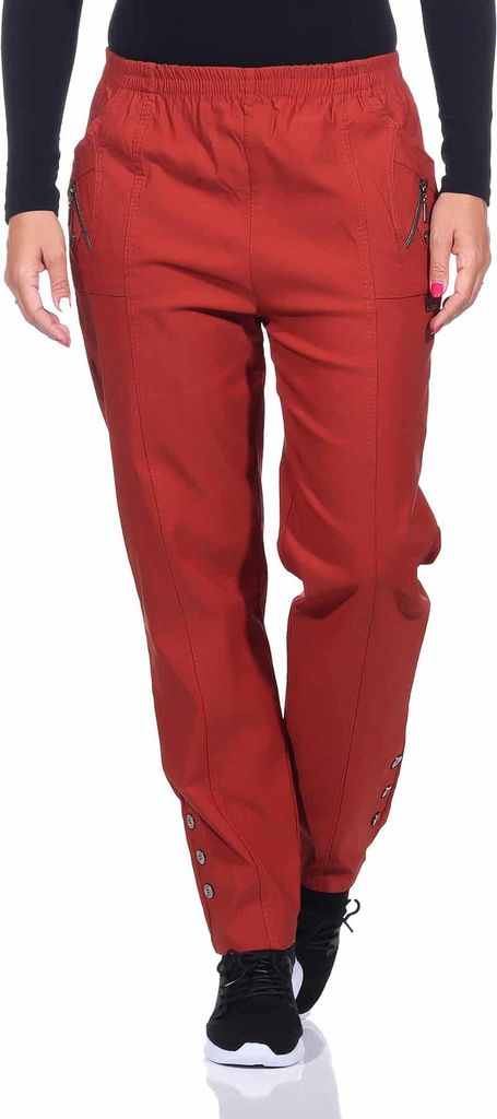 Thermohose mit leichtem Fleece 38 - 52 Damen Stretch Hose Übergang mit Gummibund